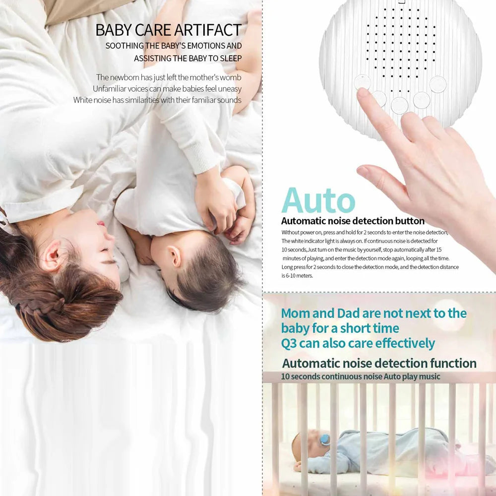 Emberna Sound Sleep Machine — compact white noise machine in use
