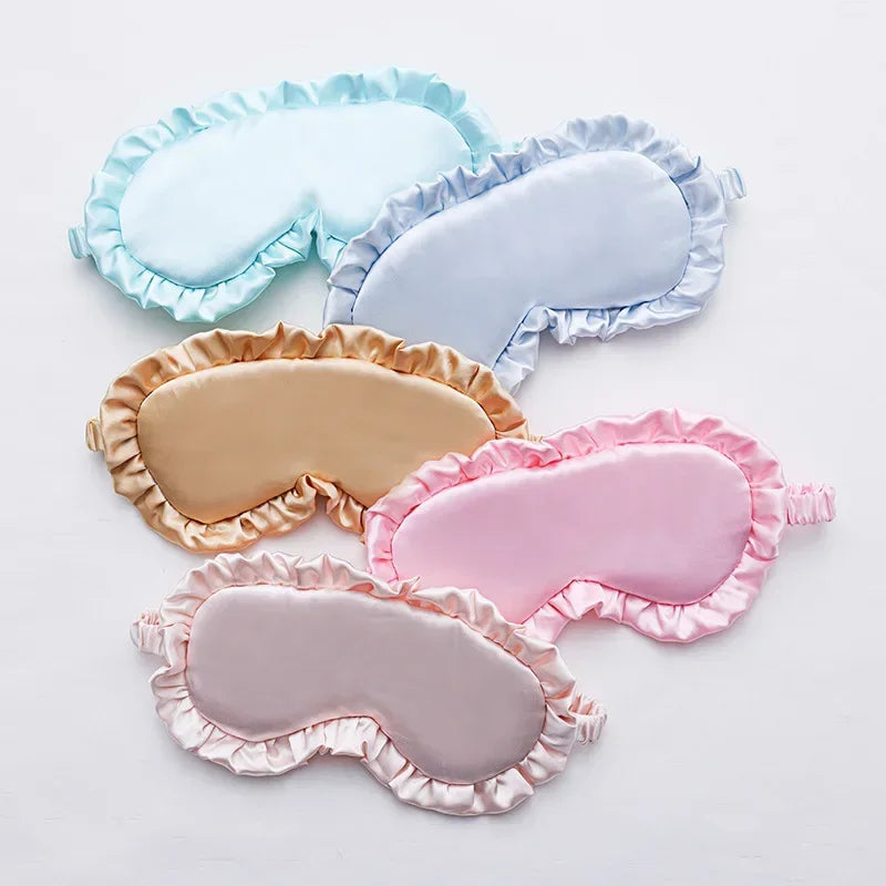 Emberna Silk Sleep Mask — soft ruffled edge detail