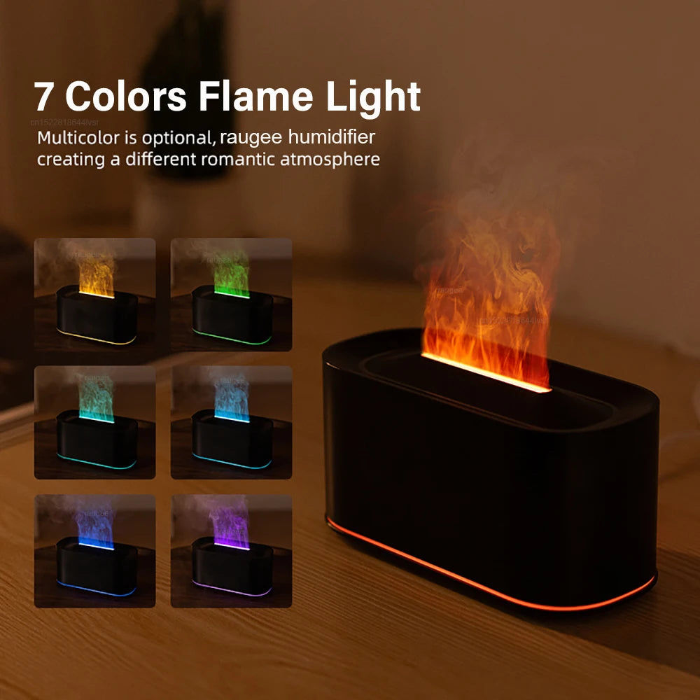 Emberna Flame Aroma Diffuser — mist rising at night