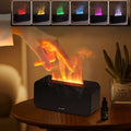 Emberna flame humidifier glowing on a nightstand