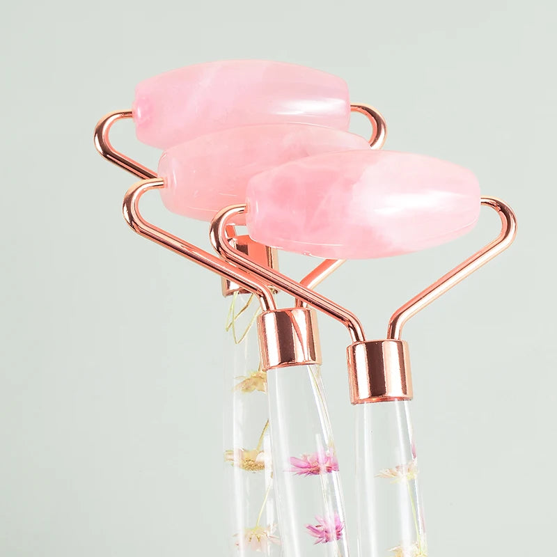 Emberna Rose Quartz Facial Roller & Gua Sha Set — view 4