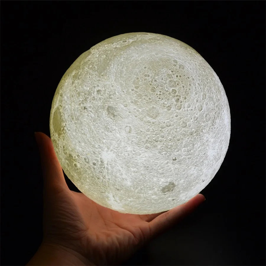 Emberna Moon Lamp — lifestyle shot in bedroom