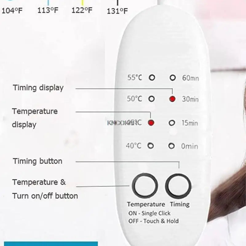 Emberna Steam Eye Mask in use