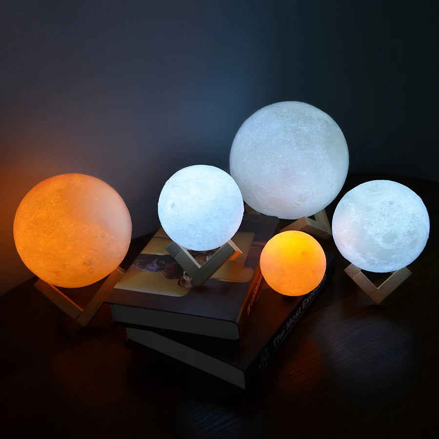 Emberna Moon Lamp — USB charging and touch sensor