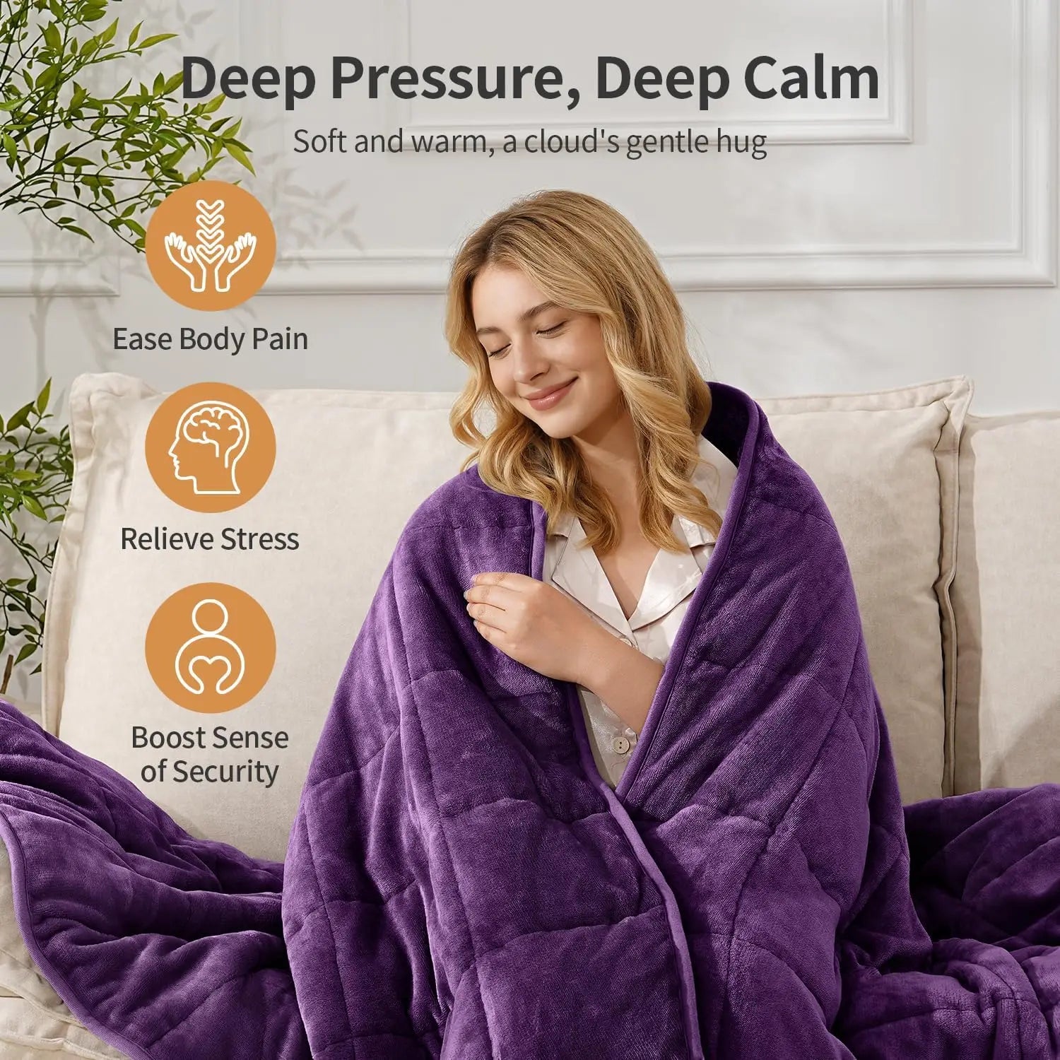 Emberna Weighted Blanket — folded corner showing double-layer construction