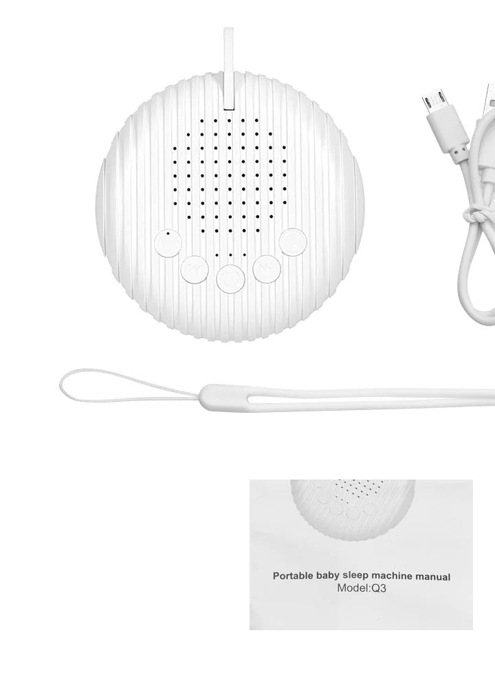 Emberna Sound Sleep Machine with USB cable and lanyard