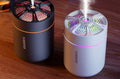 Emberna Mist Glow humidifier — black and white units with colour-changing glow