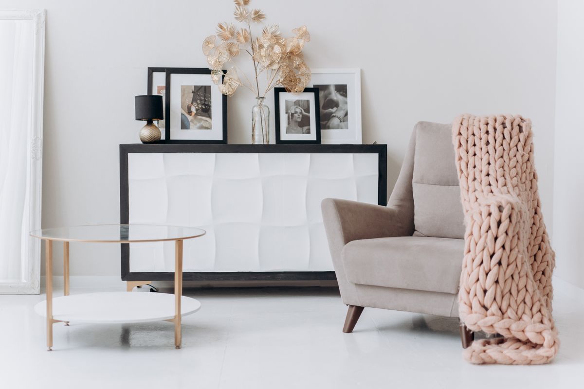 Humidifier mist rising in a cozy bedroom setting